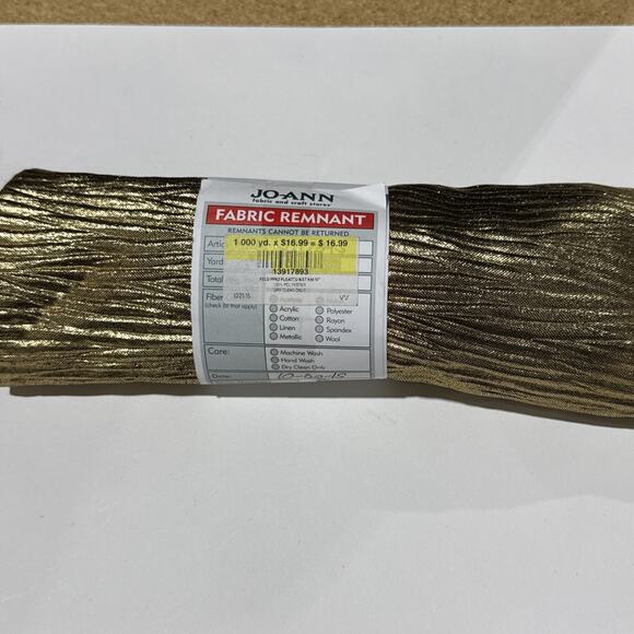 Lot Of Gold Black Metallic And Rhinestone Mesh Fabric Remnants Joann Mix – As Is - Picture 6 of 6